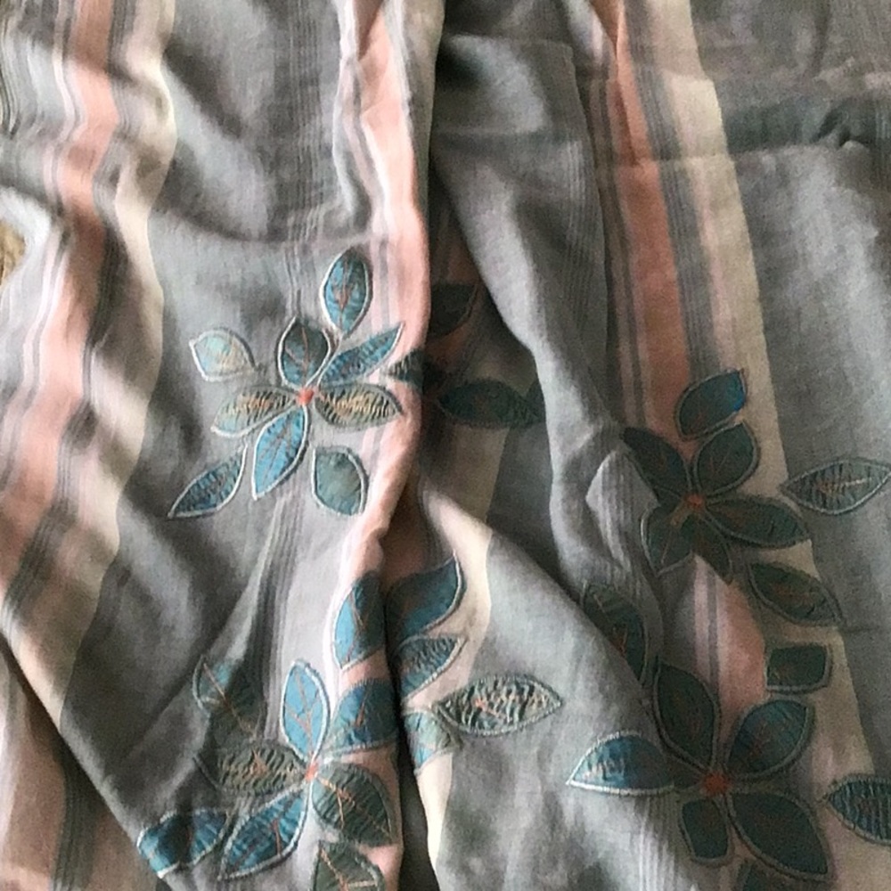 Cotton Shawl/ Wrap With Patch Work - image 3